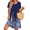 thumbnail image 2 of Fantaslook Boho Summer Dresses for Women Casual Short Sleeve T Shirt Dress with Pockets Beach Vacation Clothes, 2 of 9