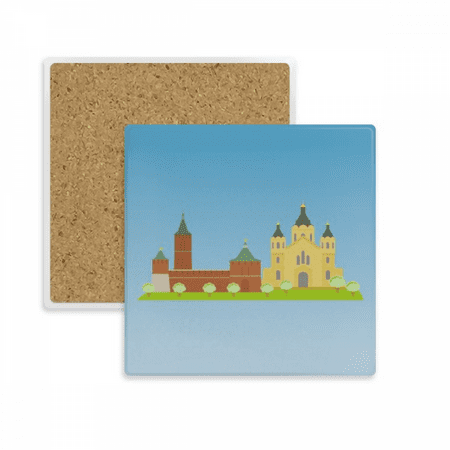 

Nizhny Novgorod Russia National Symbol Square Coaster Cup Mat Mug Subplate Holder Insulation Stone
