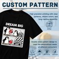 thumbnail image 5 of Black T Shirts for Men, Penguin Dream Big, Graphic Mens Graphic Tees, 24936859,XXL, 5 of 8