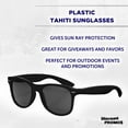 thumbnail image 3 of Plastic Tahiti Sunglasses Set of 10, Bulk Pack - UV Protection, Perfect for Party, Beach, Outdoor - Black, 3 of 8