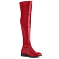 thumbnail image 1 of Unique Bargains Bottes Cuissardes pour Femmes à Talon Bloc au-Dessus du Genou Rouges (Taille 11), 1 of 8