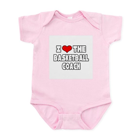 CafePress - I Love The Basketball Coach Body Suit - Baby Light Bodysuit, Size Newborn - 24 Months