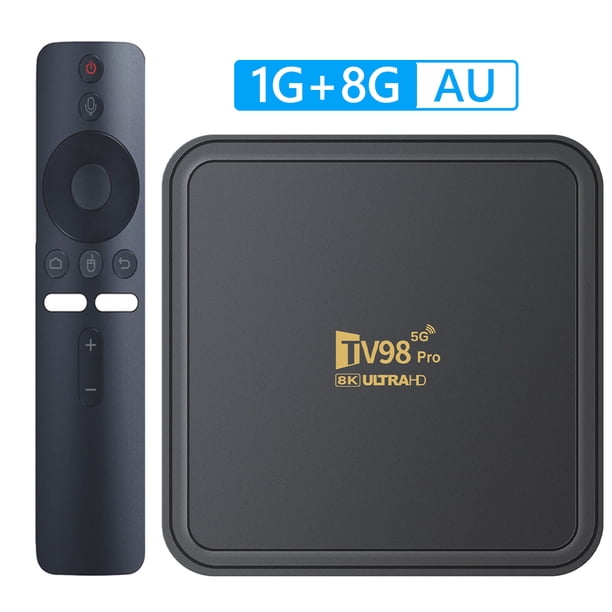 Android 14 TV Box 8K Quad Core 2.4G 5G Control Remoto Por Voz Dual (1G 8G AU)