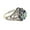 Antique Silver, variant on Punk Mens Stainless Steel Gem Stone Vintage Ring, Stainless Steel,Gem,Metal