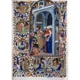 thumbnail image 2 of French Book Of Hours Nmarriage Of Virgin And Scenes From Her Life Illumination C1420 From French Book Of Hours. Print, 2 of 2