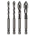 thumbnail image 1 of Brocas Helicoidales para Metal Excéntricas Con Cabeza Sesgada Alta Dureza Broca Excéntrica Resistencia 6 Mm/8 Mm/10 Mm/12 Mm 3/4 Piezas Acero Tungsteno Vidrio Azulejo Plástico, 1 of 9