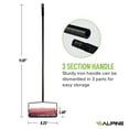thumbnail image 4 of Alpine - Barredora manual de alfombras triple cepillo – Limpiador de suelos multisuperficie no eléctrico fácil de barrer para suelos alfombrados (rojo -actualizado), 4 of 5