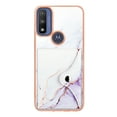 thumbnail image 2 of TECH CIRCLE Stylish Case for Motorola Moto Edge 20 (6.7") - Premium TPU/PU Leather Phone Case [Built-in Wallet Feature] Lightweight Cute Marble Durable Cover, White, 2 of 6