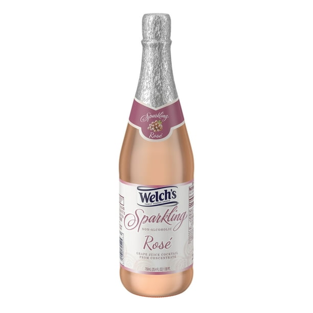 Welch's Non-Alcoholic Sparkling Rosé Grape Juice Cocktail, 25.4 fl oz Bottle
