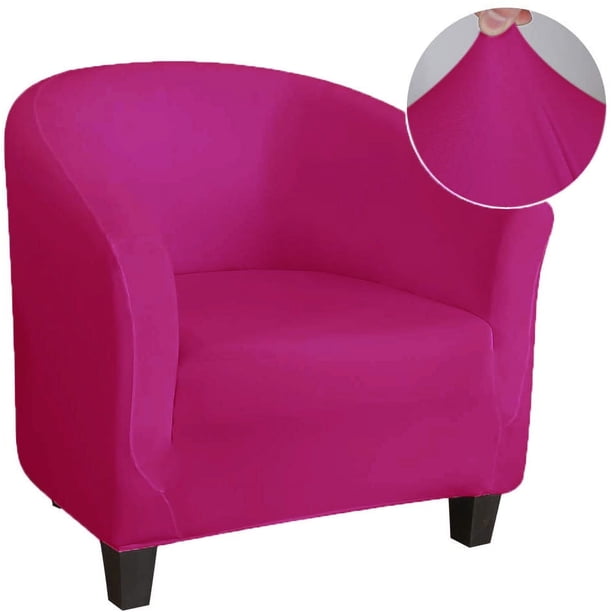 Nvzi Funda para sillón de club, funda para sillón, funda elástica para sillón, funda protectora para sofá, funda protectora para muebles para sala de estar de 25,59 a 35,43 pulgadas (rosa oscuro)