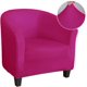 thumbnail image 1 of Nvzi Funda para sillón de club, funda para sillón, funda elástica para sillón, funda protectora para sofá, funda protectora para muebles para sala de estar de 25,59 a 35,43 pulgadas (rosa oscuro), 1 of 3