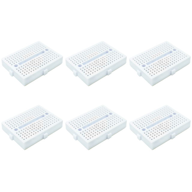 SYB-170 Mini Breadboard 35x47mm Placa pruebas sin soldadura para kit bricolaje () Blanco