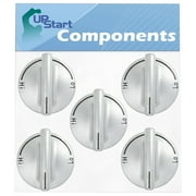 5 Pack 74007733 Gas Range Cooktop Burner Knob Replacement for Jenn Air Jgc8536ads, Jenn Air Jgd8430ads, Jenn Air Jgc8430bds, Jenn Air Jgd8430adb, Jenn Air Jgc8536adb, Jenn Air Jgc8430bdb, Jgc8536adw