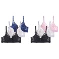 thumbnail image 1 of (2-Pack) Rinsvye Women Full Cup Underwire Bra Set Stretchy Fabric Various Sizes Available Stylish Trendy Look Everyday Comfort, 1 of 3