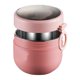 thumbnail image 1 of Inteprter Fiambrera de 600ml de acero inoxidable, portátil, para escuela, senderismo, comida, frutas, contenedor de desayuno, fiambrera lavable para Mostrada Rosado Inteprter HA072903-03, 1 of 6