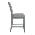 thumbnail image 3 of Linon Vern Set of 2 Light Gray Upholstered Wood Counter Stools in Gray Stain, 3 of 7