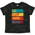 thumbnail image 3 of Inktastic Eat Sleep Trains Repeat Boys or Girls Toddler T-Shirt, 3 of 5