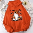 thumbnail image 2 of Sudaderas con capucha de murciélago de calabaza fantasma de Halloween para mujer, jersey con capucha de moda para adolescentes, sudaderas casuales de manga larga para Halloween, 2 of 5