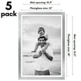 thumbnail image 5 of Americanflat 12x18 Poster Frame with Polished Plexiglass with 11x17 Mat 5 Pack Display Photo Galleria - Silver, 5 of 8