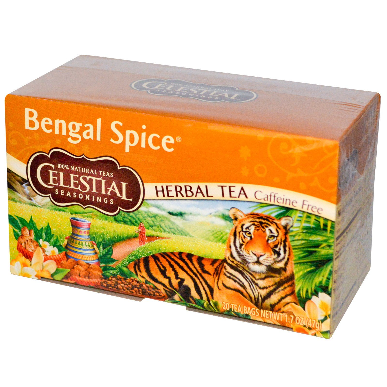 Celestial Seasonings, Herbal Tea, Bengal Spice, Caffeine Free, 20 Tea Bags, 1.7 oz(pack of 4)
