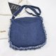 thumbnail image 5 of Bolso de compras para mujer Bolso de borla de mezclilla Bolso de compras de trabajo diario (Azul oscuro), 5 of 9