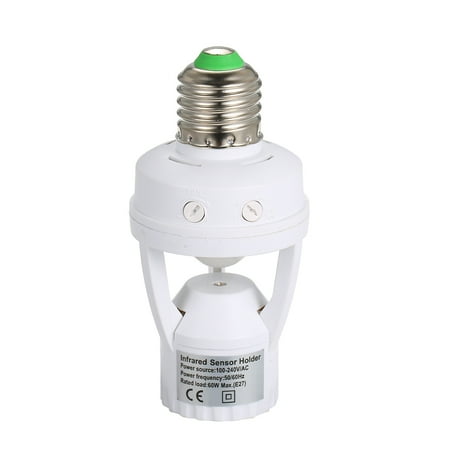 Bathroom With Walk In Closet Designs Sensitive PIR Motion Sensor E27 LED Bulb Base Socket Infrafed Automatic Light Lamp Holder Switch for Walk-in Closet Laundry Room Garage Bathroom Aisle Stair ()