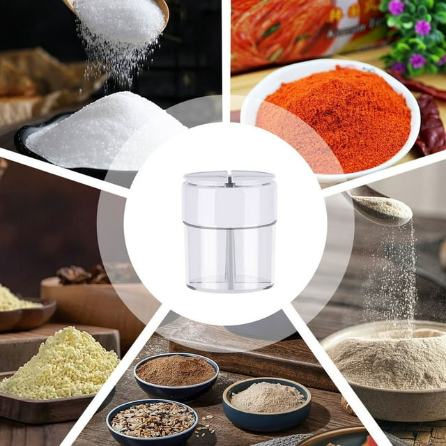 4 en 1 Pots 4 en 1 Shaker Support de Cuisine Transparent avec Couvercle pour Maison Restaurant Camping Voyage Cuisine Barbecue Conteneur de Rangement avec Roues Transparent pour Organiser Transparent