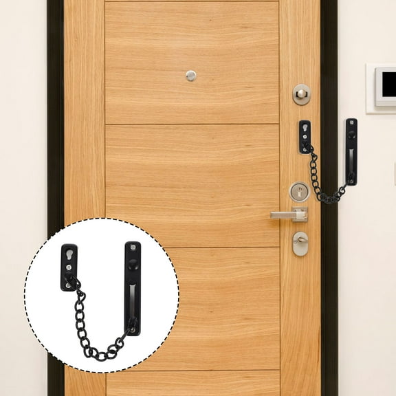 WHAMVOX Door Locks for Kids Safety Chain The Heavy Duty Child Black