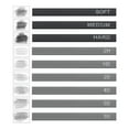 thumbnail image 4 of Juego de varillas de carbón comprimido Uxcell, 3 tipos de suministros de arte, varilla cuadrada para bocetos, negro y blanco, 4 of 5