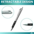 thumbnail image 4 of 1IntheOffice Retractable Gel Pens, Gel Pens Medium Point, Black Gel Pens, Medium 0.7mm, Silver Barrel, 12 Pack, 4 of 7