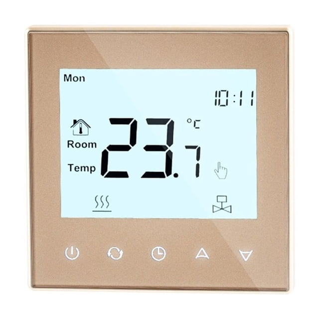Chauffage au Sol Électrique C505G Thermostat 16A, Thermoregulateur Programmable Contrôleur NTC pour Chaudière à Gaz Serveur, Économise l'Énergie