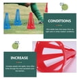 thumbnail image 3 of KAKOWELY conos de fútbol, marcadores de patinaje sobre ruedas, obstáculos de entrenamiento de fútbol, conos marcadores a prueba de viento, 3 of 4