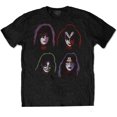 thumbnail image 1 of Kiss - Camiseta Caras de Algodón para Adultos Unisex (Negro), 1 of 2