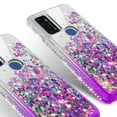 thumbnail image 5 of AT&T Radiant Max 5G Case / Fusion 5G Case / Cricket Dream 5G Case / Innovate 5G Case Liquid Glitter 360 Degree Protection Phone Case Cover w/Screen Protector - Clear/Purple, 5 of 5