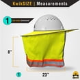 thumbnail image 5 of KwikSafety (Charlotte, NC) LORD VADER Hard Hat Sun Shade (5 PACK) ANSI OSHA High Visibility Cooling Mesh Contrasting Reflective FULL BRIM Foldable Hi Vis Neck Protection Construction Helmet Sun Shield, 5 of 7