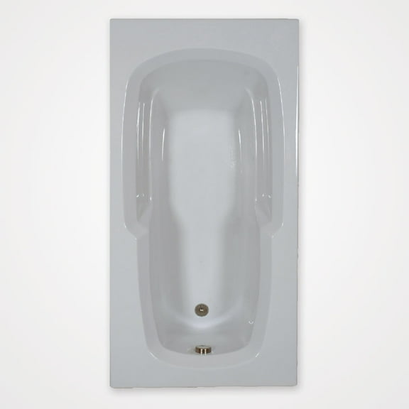 WaterTech Acrylic 60 in. x 36 in. Reversible Drain Drop-In Soaking Tub - White