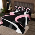 thumbnail image 2 of Erosebridal Geometric Stripe Coverlet Set King,Abstract Artwork Bedding Set,Geometry Lines Decor,Breathable,3 Pieces, 2 of 5