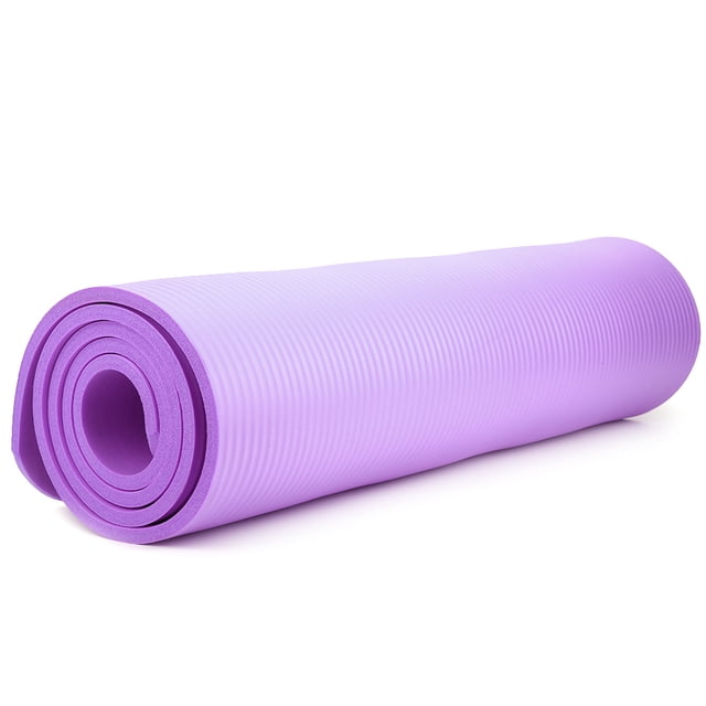 Esterilla de yoga NBR alargada, antideslizante, multifunción, para ejercicios de fitness, 183 x 61 x 1 cm (morado)
