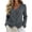 Dark Gray, variant on Casual Tops for Women Summer Crew Neck A-Line Lace Trim Long Sleeve for Party Fashion Shirts Coffee XL
