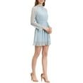 thumbnail image 4 of Allegra K Women's Heart Bell Sleeve Elastic Waist Ruffled Chiffon Mini Dress, 4 of 6