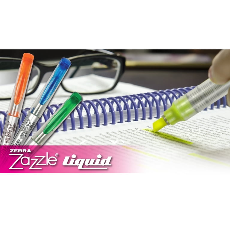 Zebra Zazzle Liquid Ink Highlighter, 10-Count, Chisel Tip