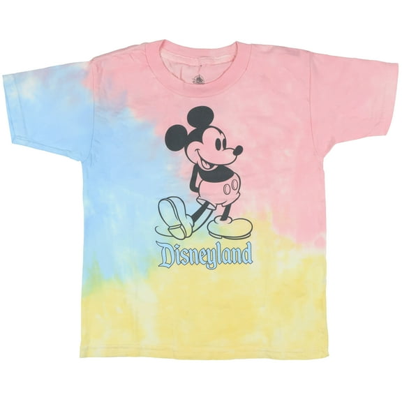 Disneyland Shirt Girls Mickey Mouse Tie Dye Toddlers Short Sleeve Tee