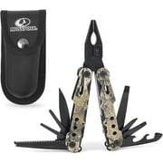 MOSSY OAK Multi-tool - 13 in 1 Multi Function Pliers - Folding Pocket Tool with Sheath, Camo - Portable Pocket Knife for Outdoors, Survival, Camping, Fishing, Hunting, Hiking