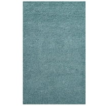 Modway Enyssa 5' x 8' Shag Area Rug in Aqua Blue and Ivory