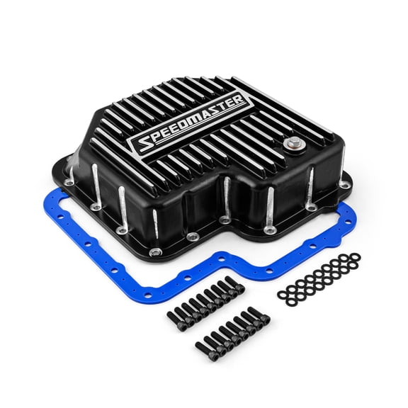 Speedmaster PCE221.1033 Compatible with Ford C6 High Volume Transmission Oil Pan Cast Aluminum Finned Black