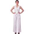 thumbnail image 1 of Conjunto Elegante de 2 Piezas Chaleco Entallado y Pantalón Palazzo para Mujer, 1 of 5