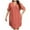 Orange, variant on IROINNID Summer Dresses for Women , Plus Size Wedding Guest Knee Length Dresses for Women with Short Sleeve and V-Neck Summer Outfits Dress