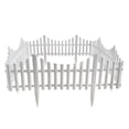 thumbnail image 2 of Expert Gardener 4 Pieces White Plastic Garden Fence, Picket Fence Edgings for Lawn, Flowerbeds, Plant Borders - Decorative Yard, 2 of 5