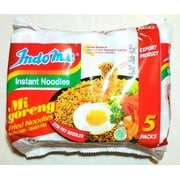 Indomie Mi Goreng Instant Stir Fry Noodles, Halal Certified, Original Flavor (Pack of 5)