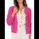 thumbnail image 2 of Cárdigan de Punto para Mujer, Informal, de Larga, con Botones, Abierto, Moderno, para Exteriores Rosa Roja L, 2 of 10